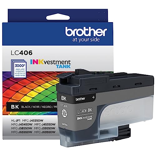 Image of Brother Genuine LC406BK Standard Yield Black INKvestment Tank Ink Cartridge