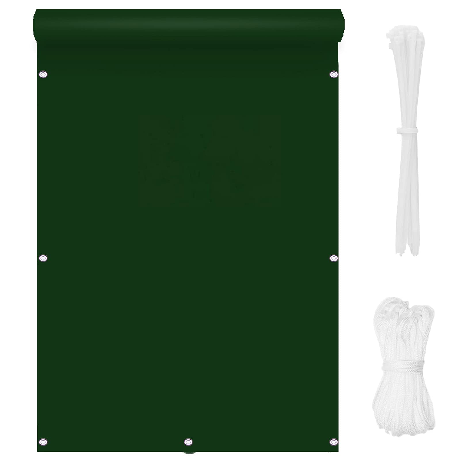 GJZQDKX Outdoor Balcony Privacy Screen 0.75x9m UV Protection Waterproof Shield for High Visibility Reduction Dark Green