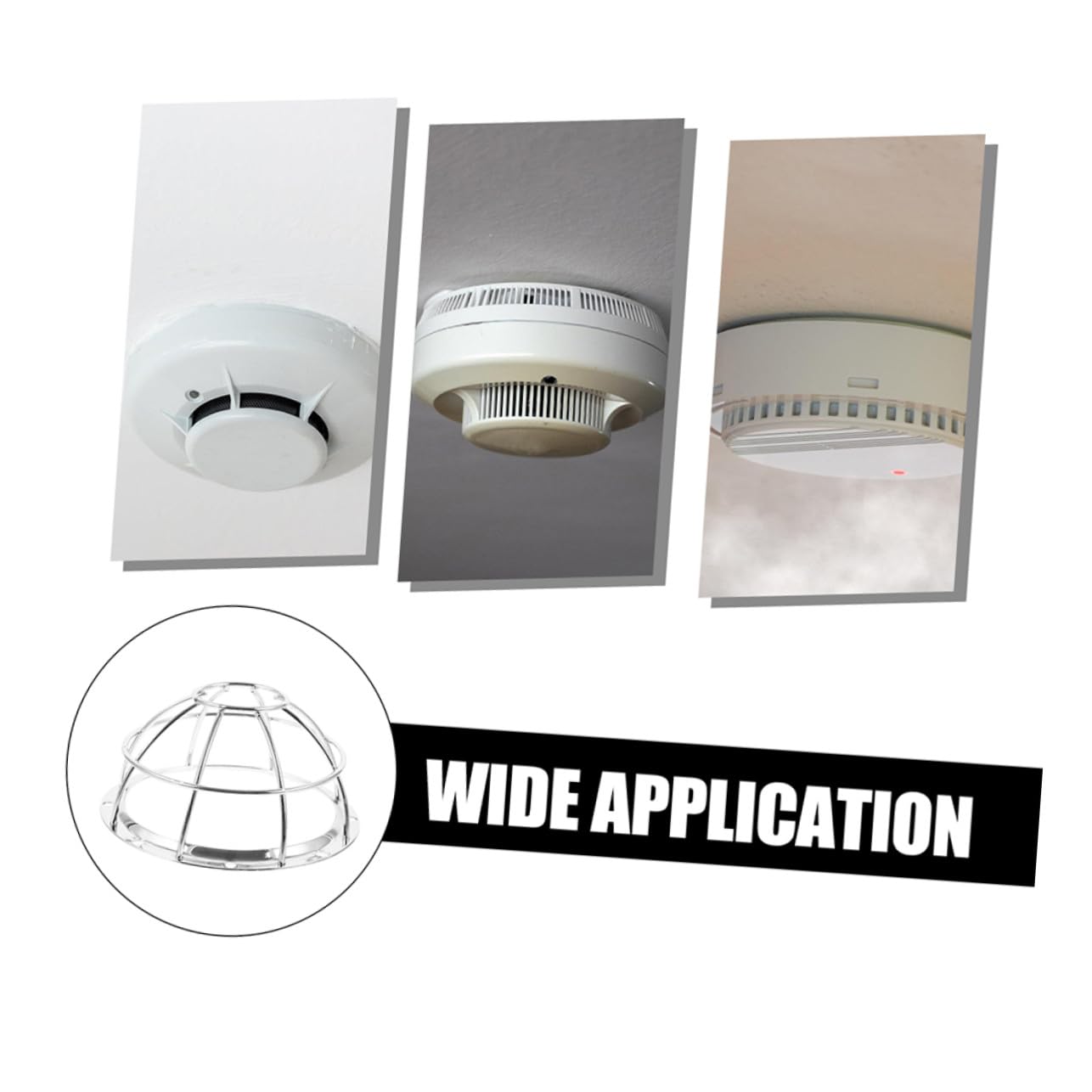 4 Pièces Protection Détecteur Acier Inoxydable Garde-Fil Robuste pour Capteurs de Fumée