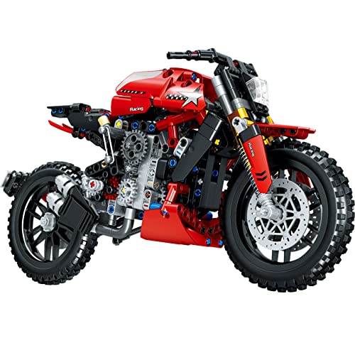 Semky Motorcycle Series Dulconti V4 Moc Building Blocks And Engineering Toy Set,(620Pieces) 1:6 Scale Sports Motorcycle Model Gifts For Motorcycle Fans #TOP2