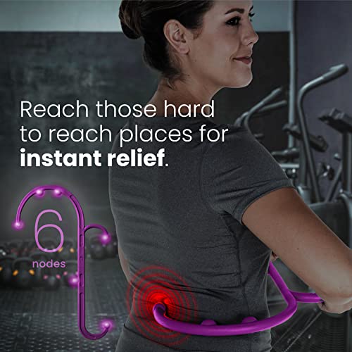 Liba Massager Stick For Trigger Point Fibromyalgia Pain Relief And Self Massage Hook Cane Therapy, Neck, Shoulder, Personal Massager, Purple #TOP2