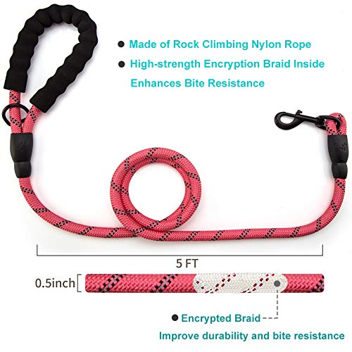 JBYAMUK 1,5 m Strong Dog guinzaglio con Comoda