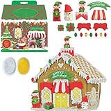 Santas Workshop Designer Gingerbread House Kit - Ready to Decorate - All Ingredients Included -...