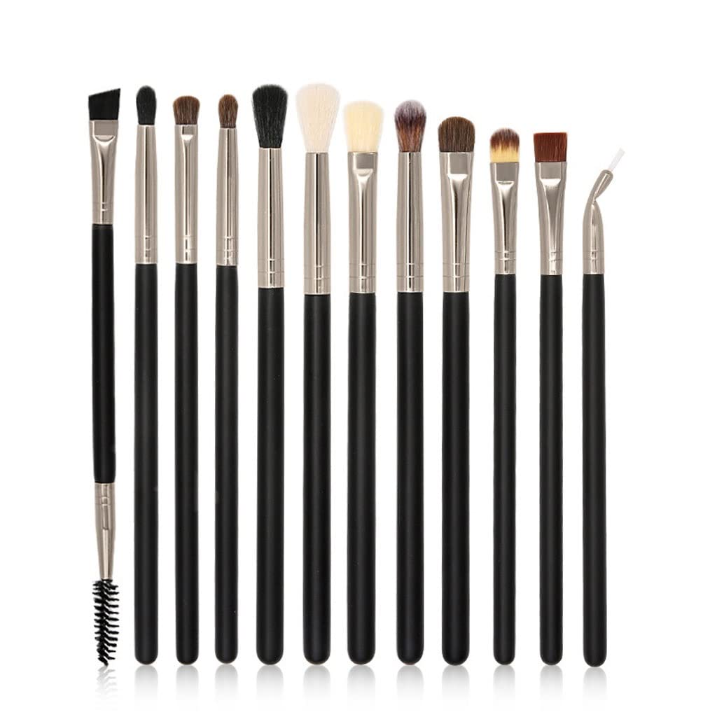 12 pinceaux de Maquillage for Les Yeux Ensemble pinceaux complets for Ombre à paupières Outils de beauté Eyeliner Nez Ombre sourcil