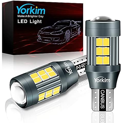 Yorkim 921 LED Bulb Reverse Lights Canbus 912 LED Bulb Back up Lights T15 LED Bulb 3600 Lumens W16W 906 Replacement for LED Reverse Lights Backup Lights Cargo Lights, 6000K Xenon White, Pack of 2 Cover