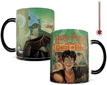 Morphing Mugs Harry Potter - Goblet of Fire Book Cover - One 11 oz Color Changing Heat Sensitive Ceramic Mug – Image Revealed When HOT Liquid Is Added!