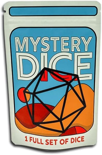 Dungeon Craft Mystery Dice Set, 7 Polyhedral Dice, Wide Range of Patterns, Suitable for Role Play, Table Games (Mystery Pack of 1)