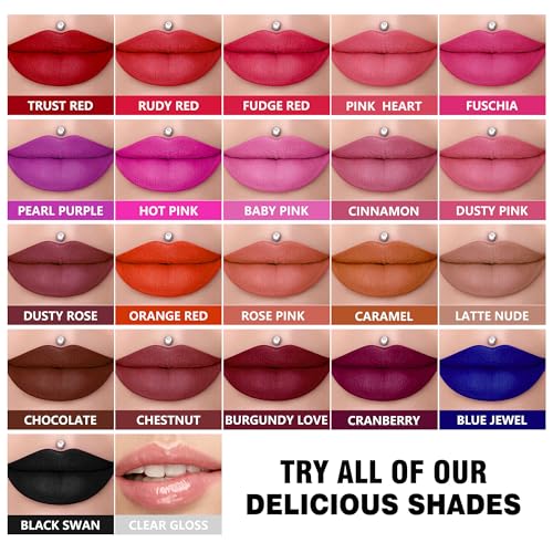 Image of MAKI YIKA Coffee Brown Lipstick Matte for Women Long Lasting Lipsticks