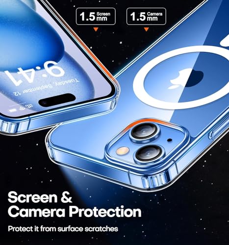 Image of REALCASE Ultra-Hybrid Back Case Cover for iPhone 15 Plus Compatible with MagSafe | Camera Protection | Hard Crystal Clear Back | Shockproof Bumper Cover Case for iPhone 15 Plus (Transparent)