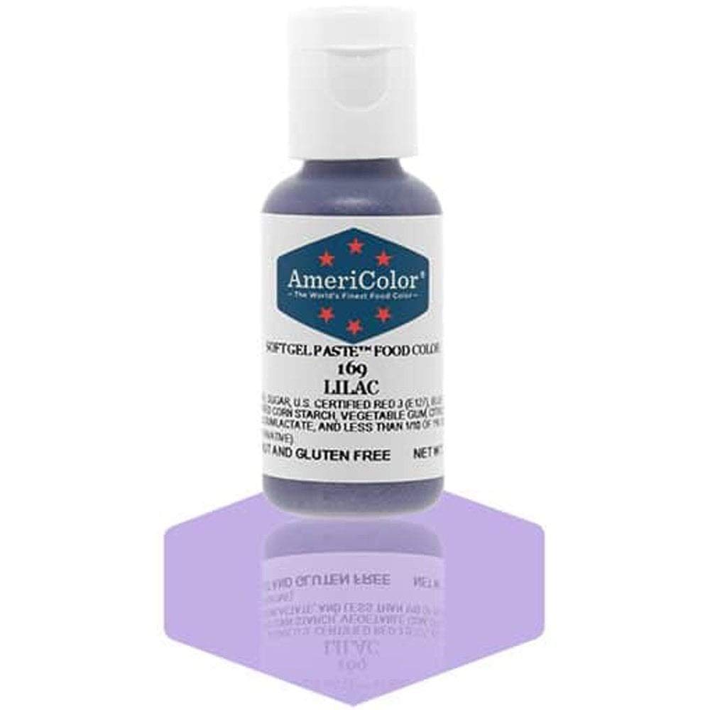 AmeriColor, Lilac, 0.75 Ounce Bottle, Soft Gel Paste Food Color