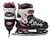 SULOV Girls B Duo-M Skate 2V1 Sandy, Size-Medium, Color-Black/Pink