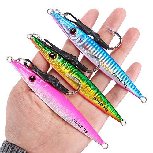 Goture(ゴチュール) メタルジグ セット 80g ロングジグ 投げ釣り用ルアー スロージギング ヒラマサ ブリ 釣り用ルアー 5枚目