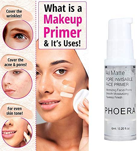 Phoera Soft Matte Full Coverage Foundation And Concealer, Poreless, Waterproof, Blendable Long Lasting 24Hr Foundation 30Ml With 6Ml Makeup Lasting Facial Moisturizing Face Primer (102 Nude) #TOP7