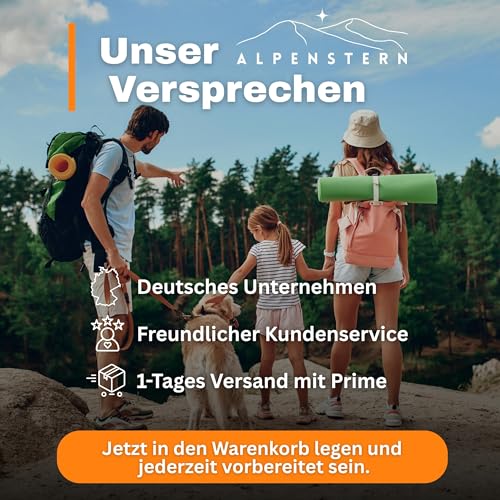 Alpenstern® Zecken Entferner Kit - Für Tiere und Menschen - Zeckenentferner Hund Katze Kinder - Erste Hilfe Tasche inkl. Zeckenzange, Zeckenhebel, Zeckenhaken, Pinzette UVM. tick Remover Zeckenschutz
