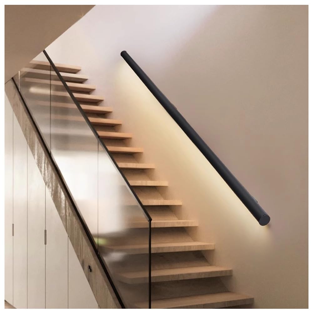 Rampe d'escalier intérieure murale LED en aluminium avec détecteur