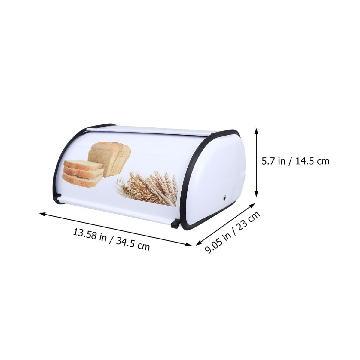 ABOOFAN Pequeña Caja de Pan Estampada Tapa Frontal Metálica