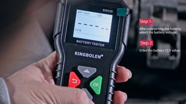 KINGBOLEN BM550 Tester Batteria Auto 6V 12V 24V Tester Tensione 100