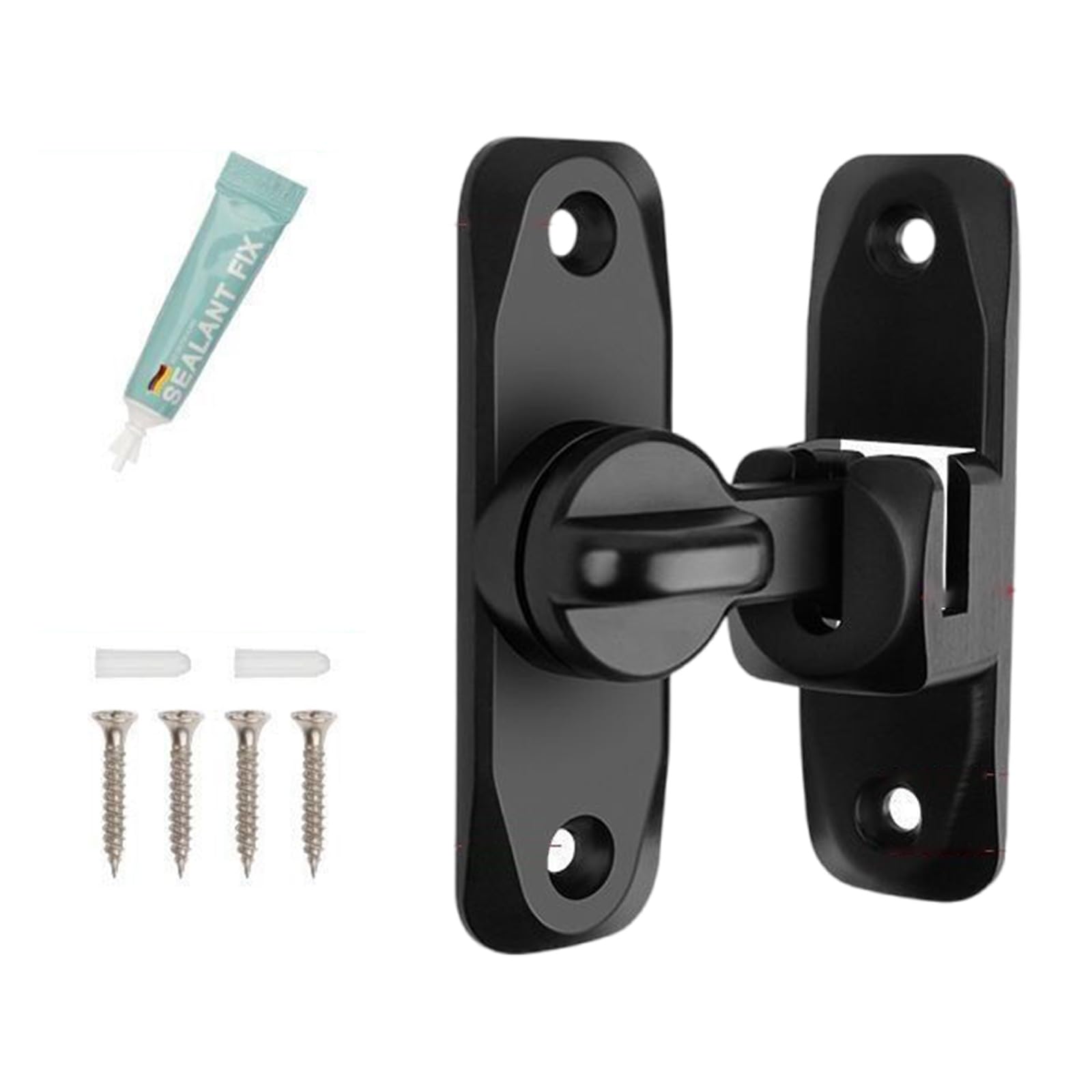 Zincs Alloy Flipping Door Locks 90/180 Degree Sliding Door Antitheft Barn Hardware Privacy Bolt