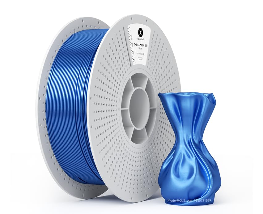 kexcelled Silk PLA Filament 1.75 mm +/- 0.03 mm, 3D Printer Filament, Shiny Glossy Surface, 1 kg Spool (2.2 lbs), for FD