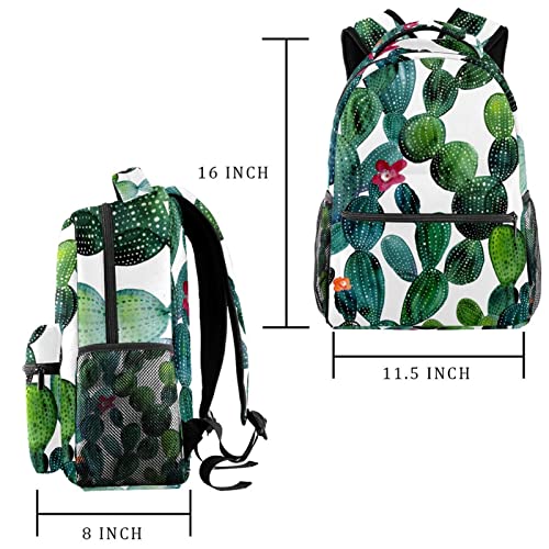 Mochila para portátil de suculentas de cactus bolsa de viaje para ordenador de hombre y mujer 2