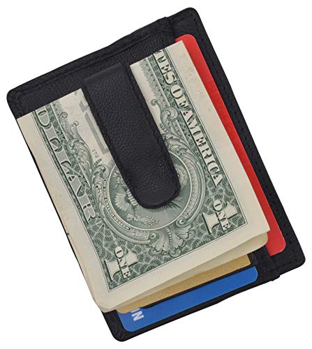 MARSHAL Money Clip Front Pocket Wallet Slim Minimalist Leather Wallet Men's New2