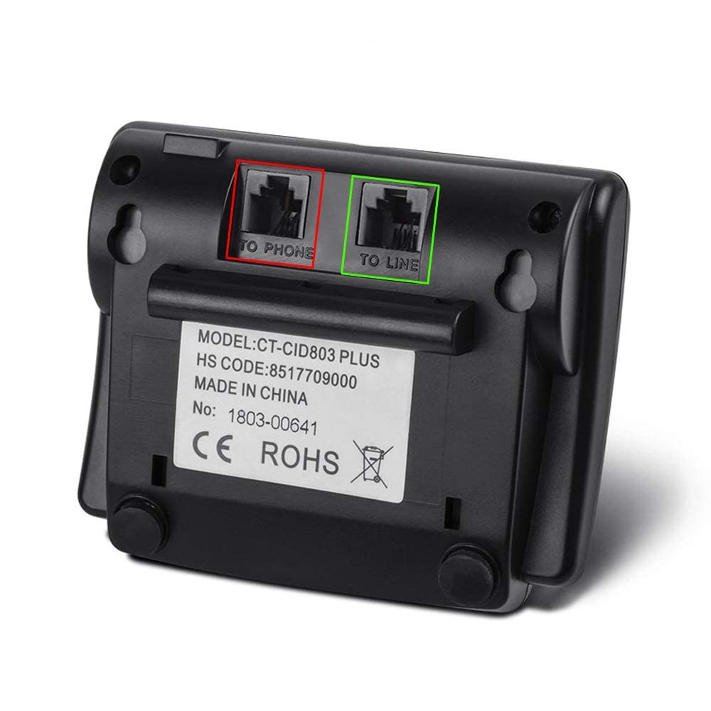 Irfora CT-CID803 Plus Boîte d'identification de l'appelant Bloqueur d'appels Arrête les appels ennuyeux ID d'appel LCD avec 1500 numéros de capacité pour téléphones fixes (livraison aléatoire dans le