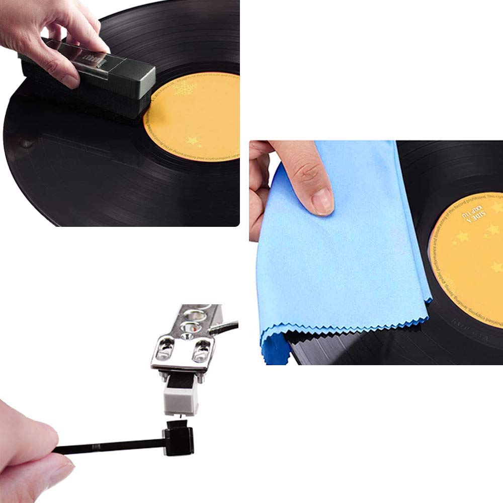 Kit Pulizia Dischi Vinile – Spazzola In Velluto, Spazzola Stilo E Panno, Per Giradischi E Manutenzione Vinili - Foto 9