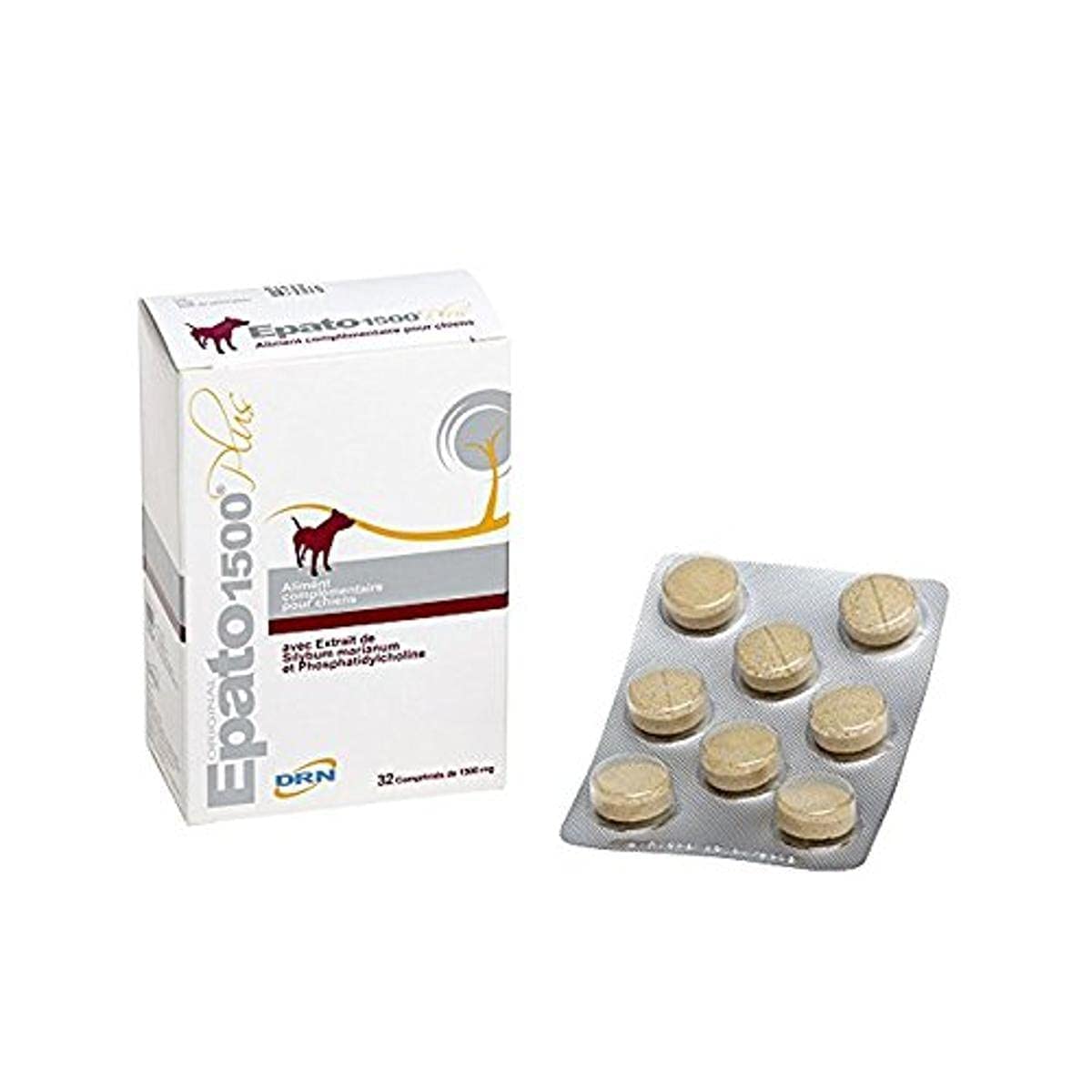 DRN Epato 1500 Lot de 2 boîtes de 32 comprimés pour chien