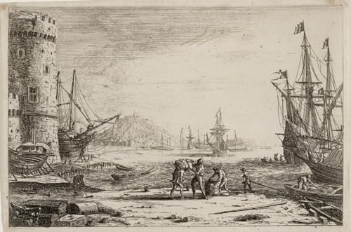 Affiche Décorative Graffiti Art Mural Port de Mer Claude Lorrain Peinture 60x90