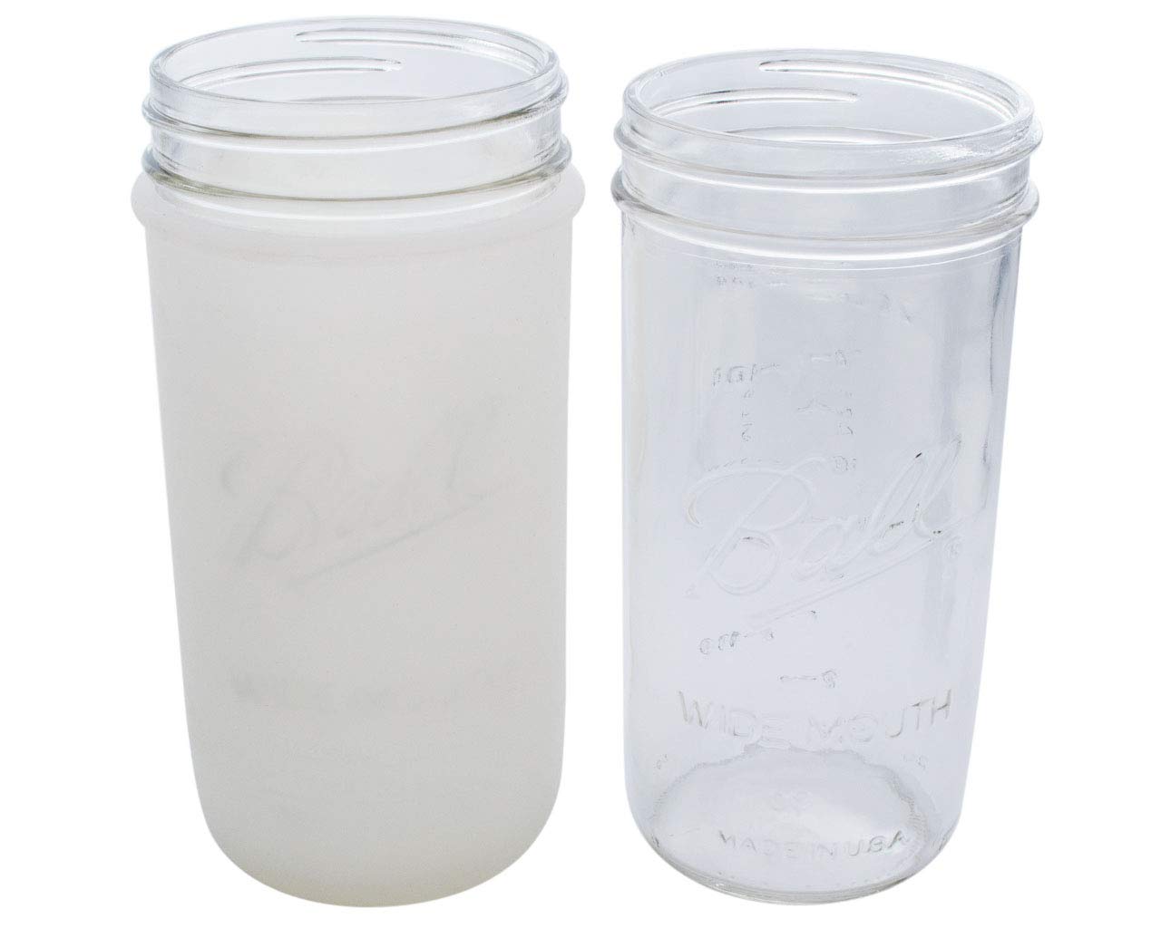 Pint & Half 24oz Silicone Sleeves/Jackets for Protecting Ball Jars by Mason Jar Lifestyle (Ultra Violet, 2)