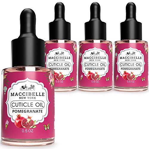 4 PCS Maccibelle Cuticle Oil Pomegranate and Fig 0.5 oz Heals Dry Cracked Cuticles