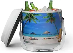 Cooler térmico 24 latas de 350ml estampa praia caixa termica