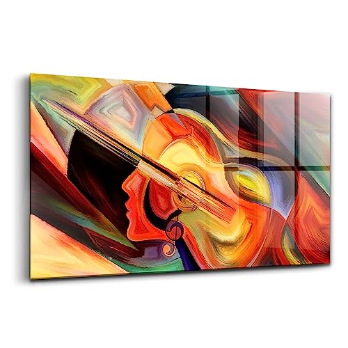 Verre coloré durable 120x60cm Wallfluent peinture image femme