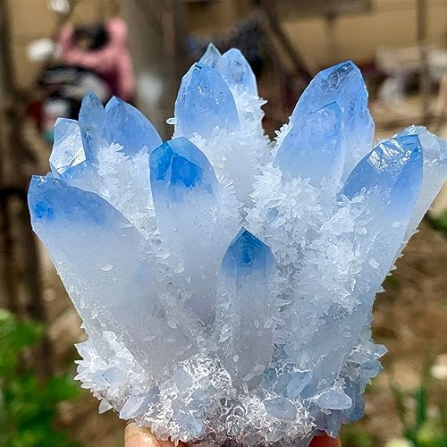 Cuarzo azul fantasma mineral natural para regalo de aniversario 3