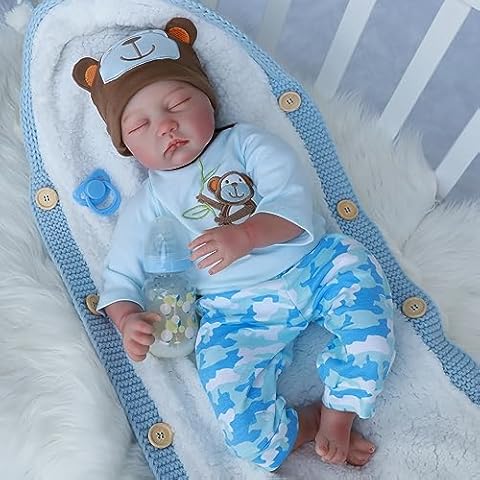 Kaydora Reborn Baby Dolls -22 inches Sleeping Realistic Reborn Baby Dolls Boy with Lifelike Soft Body Presented in Gift Box for Kids 3+ Cover