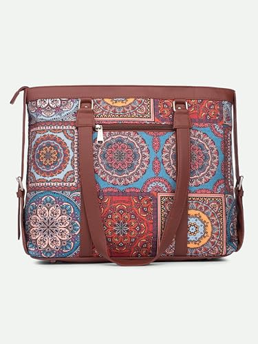 Image of ZOUK Office Bag | Stylish Bags for Office Use | Laptop Bag 15.6 inch | Stylish Tote for Office Use | Purse for Women | Vegan Leather Handbag | Daily & Travel Use
