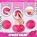MiniInflat 3 Pcs 4'' Mini Foam Basketballs Girls Pink Squeeze Stress Ball Safe Soft Replacement Pool Basketball for Beach Indoor Hoop Kids Quiet Bouncy Basketball Party Sport Game