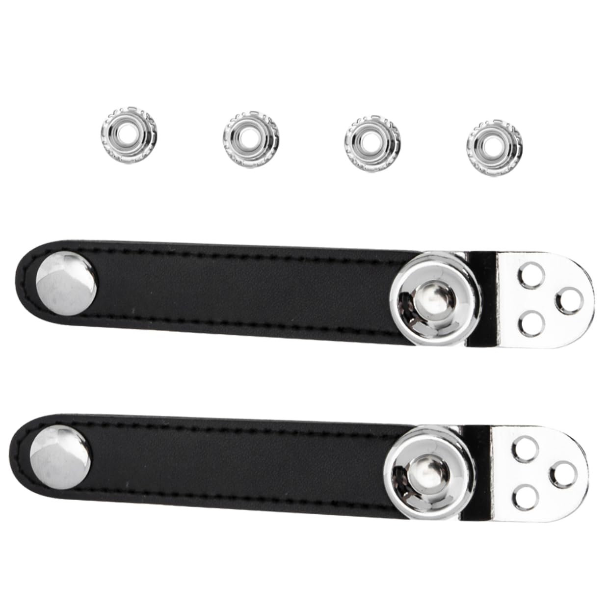 HEMOTON Ccordion Bellows Straps Set Bellows Belt for Accordion Bass Straps Buckle Full-black Metal Connectors Hand Accordion Replacement Parts