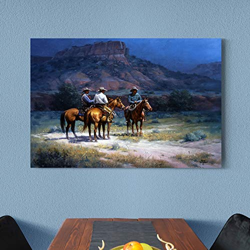 Renditions Gallery AZS-WC03-144172Z-1218-MK Canvas Animal Wall Art Modern Decorations Paintings Cowboys Mooshine Rendezvous Glam Western Nature Wall Hanging Artwork Prints thumb #5
