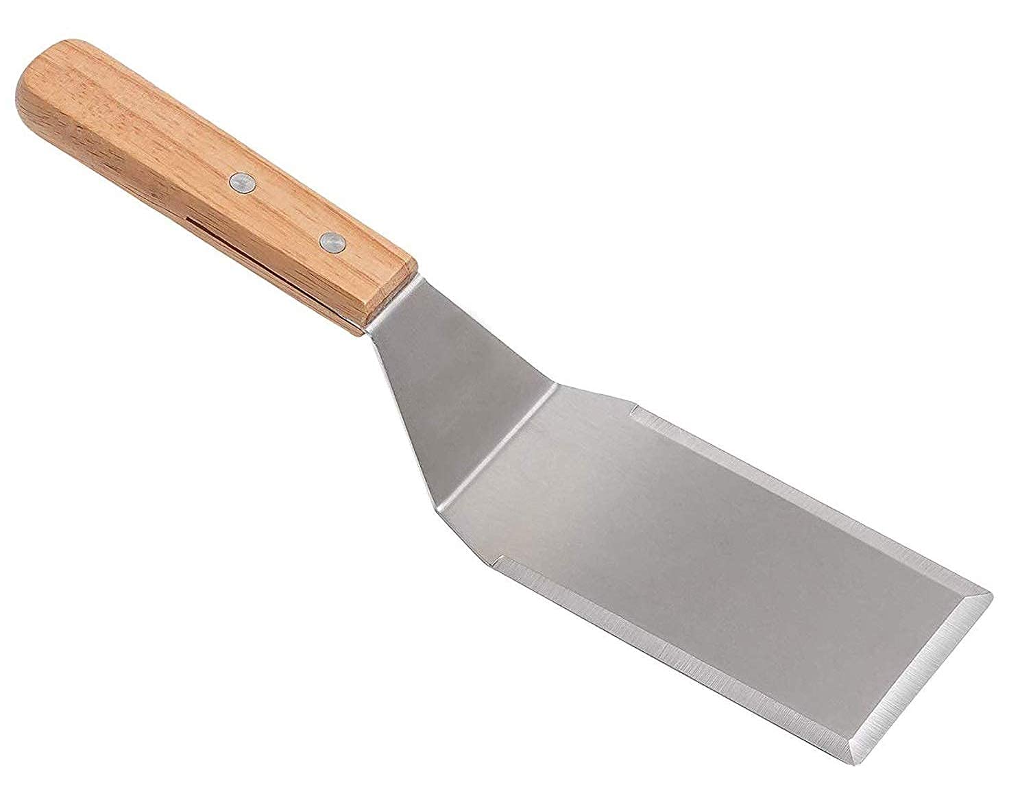 MobFest® Food Grade Stainless Steel Turner Spatula Cooking Shovel Flipper for Egg Burgers Pizza Pancake Pastry Fish Steak with Wooden Handle, 11 Inch, 1 Piece (B0BN489VXQ) Amazon Price History, Amazon Price Tracker