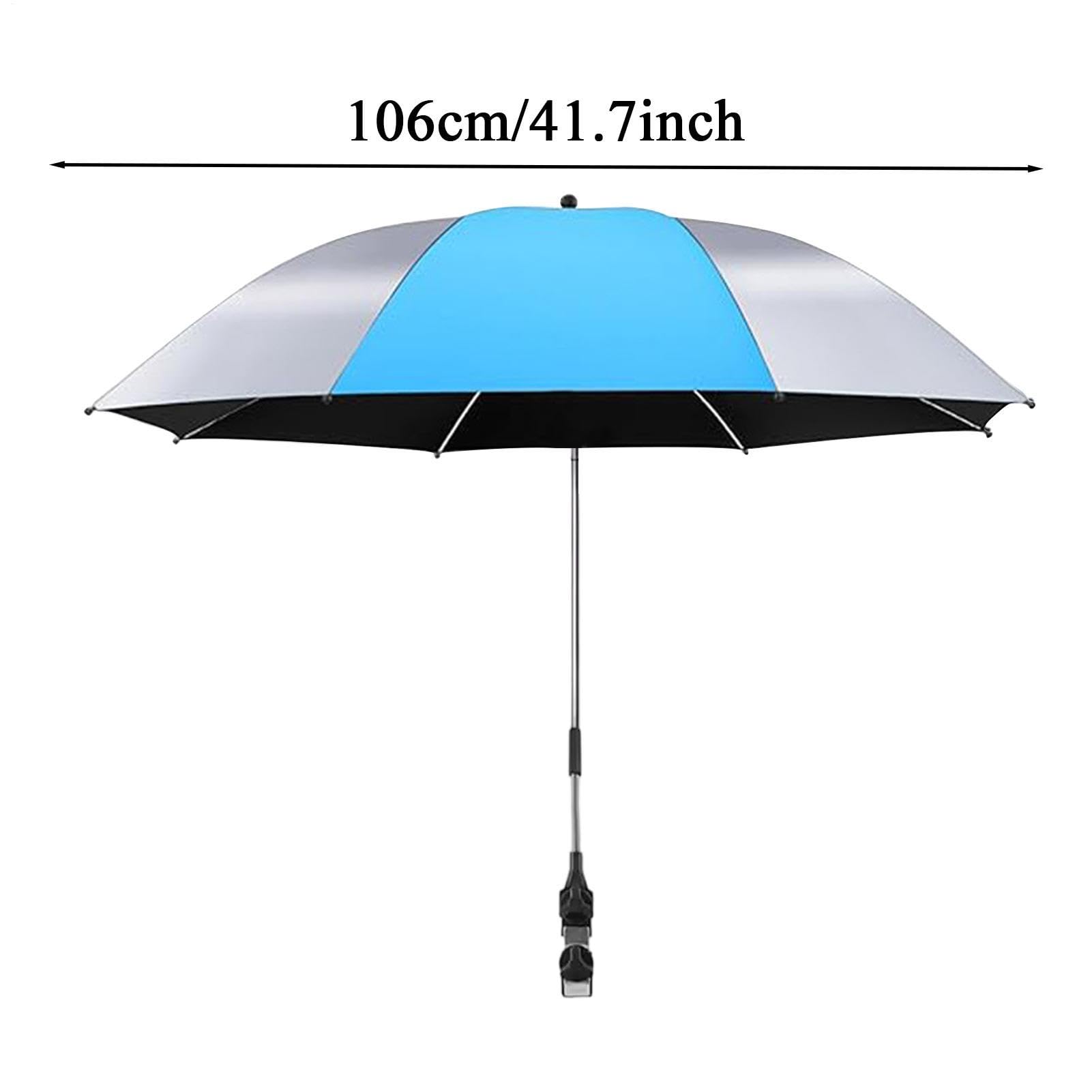 Ombrello per sedia da spiaggia, regolabile, con clip, parasole con morsetto, per spiaggia, pesca, vacanze, giardino, cortile, campeggio, balcone, patio esterno