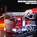JUKUDAHU Fire Truck Toy for Kids 3 4 5 6 7 8 Years Old - Fire Trucks Playset with Rotating Ladder, Sound and Light, Vehicle Toys for Boys 5-8, City Cars Toyset, Birthday Gifts for Girls Toddlers 3+