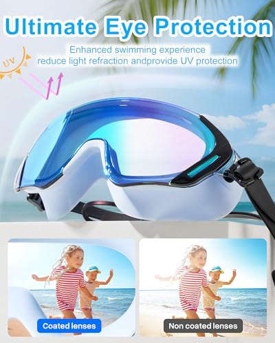 Image of Swim Goggles, Wide Angle Anti-fog and UV Leak Proof Goggles,Swimming Goggles for Adult Youth