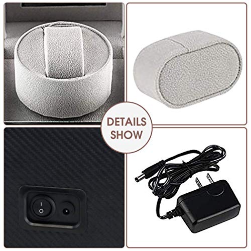 image for HOSEN Automatic Watch Winder in Black Leather with Quiet Japanese Moto