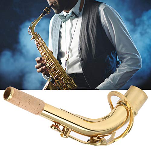image for Dilwe Brass Saxophone Neck for Alto Sax Bend Tube Musical Instrument A
