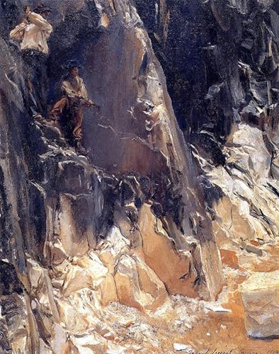 ZHAOSHAN Famoso Impresión Póster Arte de Graffiti Cave di marmo a Carrara di John Singer Sargent para Decoración de Paredes 60x90cm