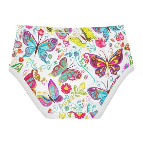 Vibrant Colorful Butterflies Toddler Girls Underwear 2t Cotton Little Girl Panties Bright Briefs Underpants2