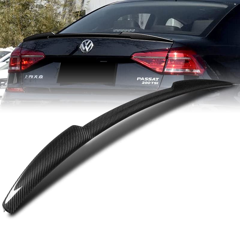 DriftX Performance Rear Trunk Lid Spoiler Wing Fit for Compatible with 2012-2019 Volkswagen VW Passat, 100% Real Carbon Fiber, PSM-Style Trunk Spoiler