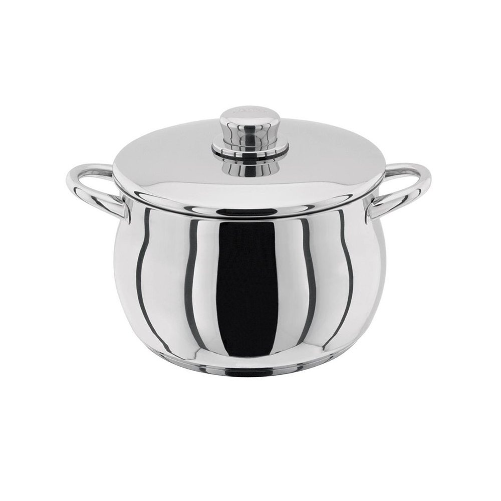 Stellar Classic Stainless Steel Stockpot with Lid 22cm, 4.4L Induction Ready, Oven Safe, Dishwasher Safe