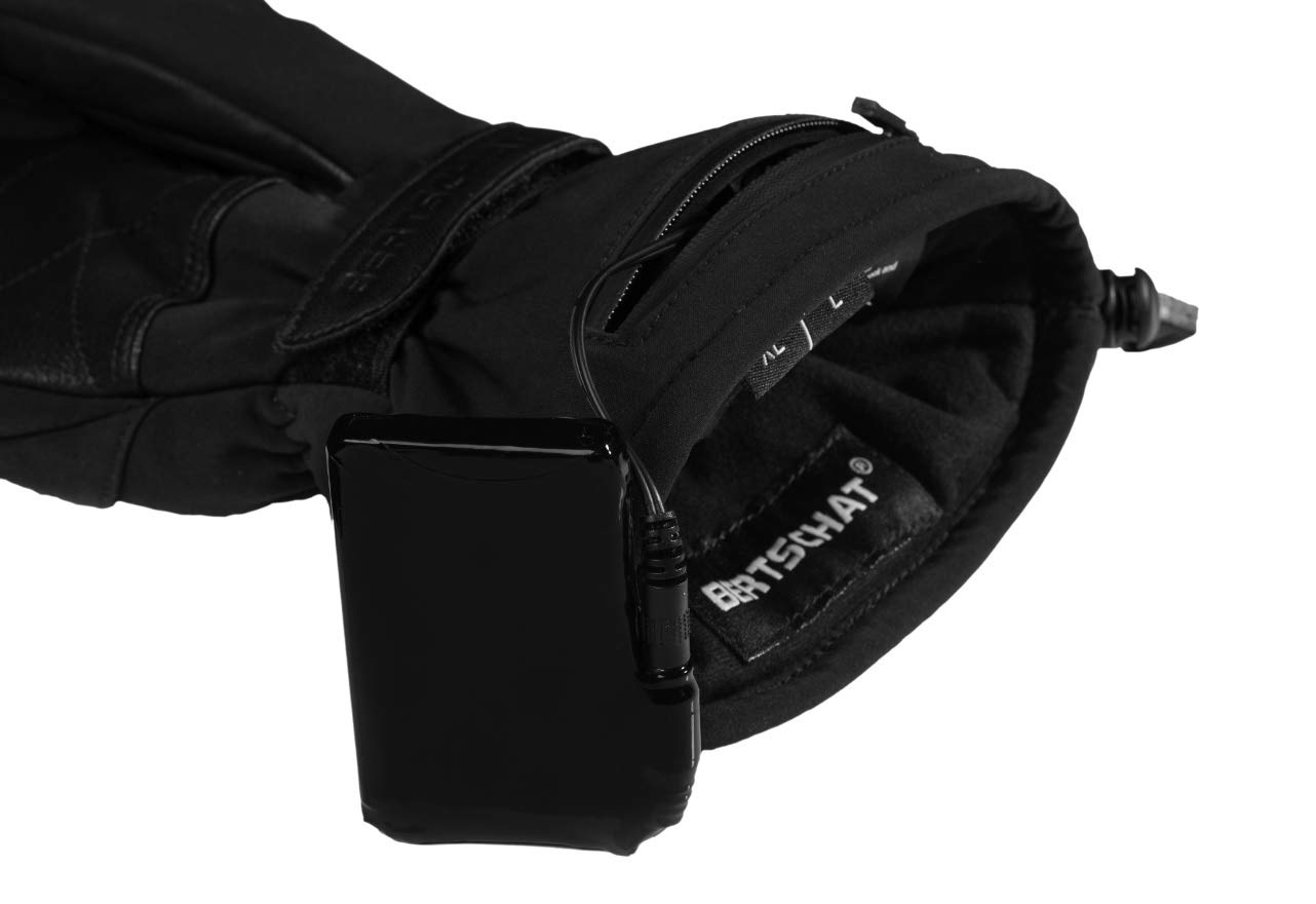 BERTSCHAT Beheizte Handschuhe PRO | Wiederaufladbar | Winterhandschuhe aus Ziegenleder für Männer & Frauen | Touchscreen | Funktioniert bis zu 8 Stunden